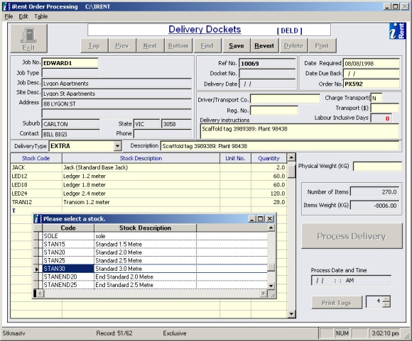 Scaffold Formwork design and rental software